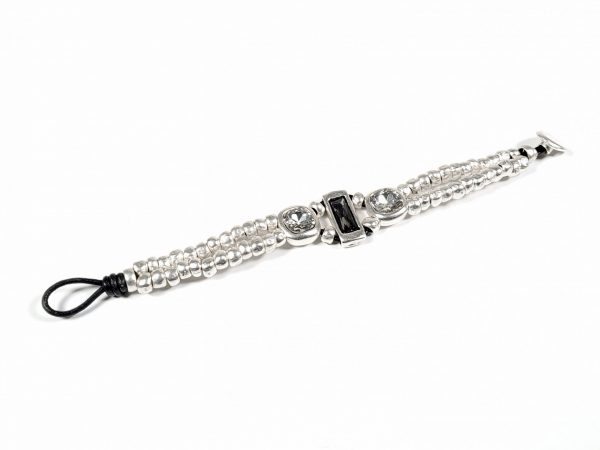 Hand Made Pewter Bracelet Plated in 925 Silver - SKU# NB-2156 - Image 2