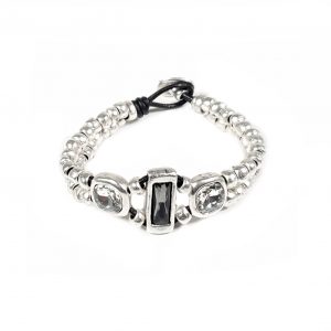 Hand Made Pewter Bracelet Plated in 925 Silver - SKU# NB-2156