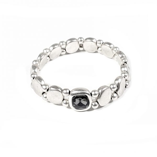 Hand Made Pewter Bracelet Plated in 925 Silver - SKU# NB-2157