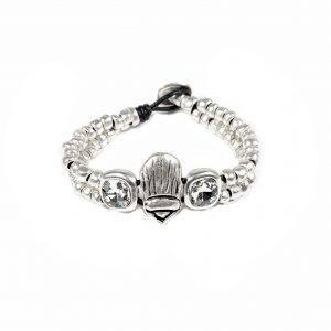Hand Made Pewter Bracelet Plated in 925 Silver - SKU# NB-2164