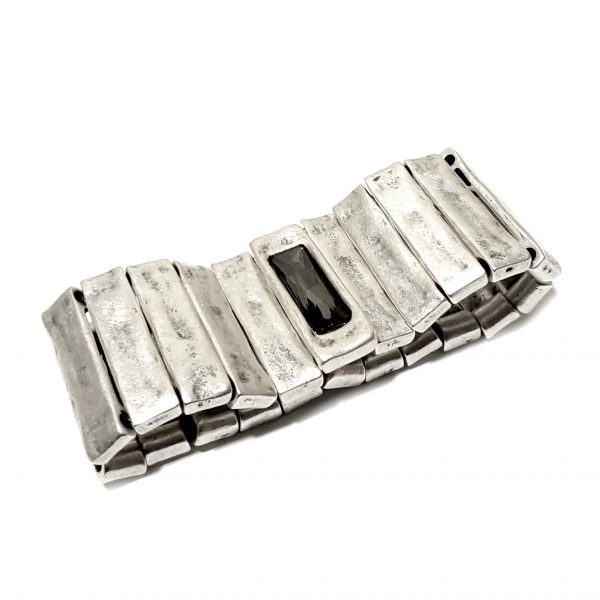 Hand Made Pewter Bracelet Plated in 925 Silver - SKU# NB-2214 G