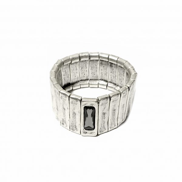 Hand Made Pewter Bracelet Plated in 925 Silver - SKU# NB-2214 G - Image 2