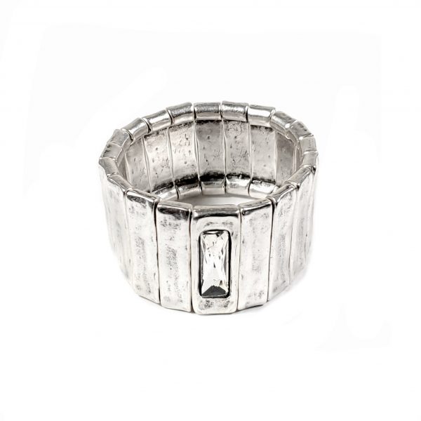Hand Made Pewter Bracelet Plated in 925 Silver - SKU# NB-2214