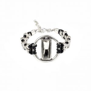 Hand Made Pewter Bracelet Plated in 925 Silver - SKU# NB-2369