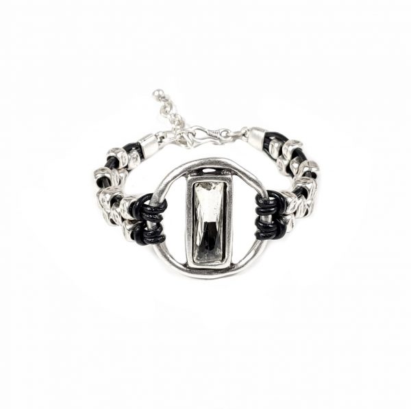 Hand Made Pewter Bracelet Plated in 925 Silver - SKU# NB-2369