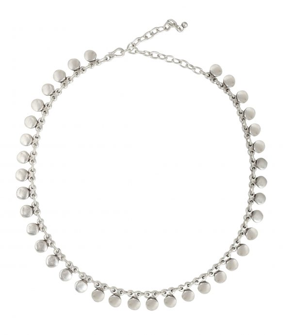 Hand Made Pewter Necklace Plated in 925 Silver - SKU# NN-3036