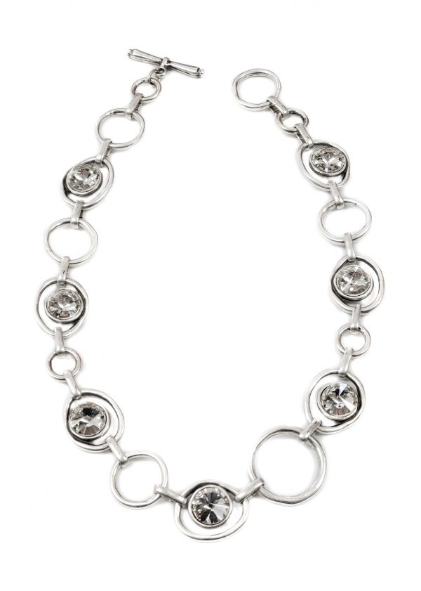 Hand Made Pewter Necklace Plated in 925 Silver - SKU# NN-3111 W - Image 2