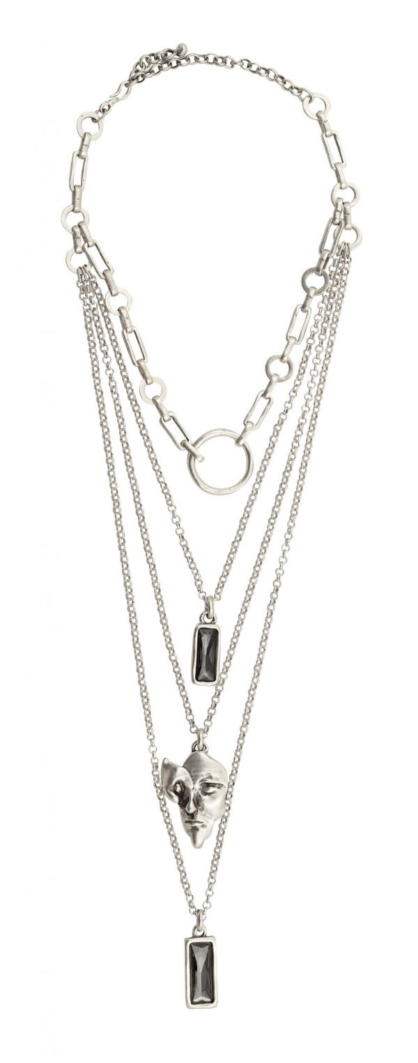 Hand Made Pewter Necklace Plated in 925 Silver - SKU# NN-3124 - Image 2