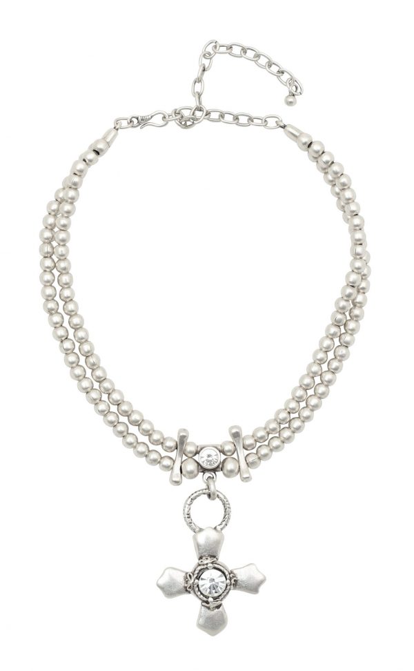 Hand Made Pewter Necklace Plated in 925 Silver - SKU# NN-3128 - Image 2