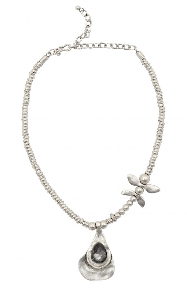 Hand Made Pewter Necklace Plated in 925 Silver - SKU# NN-3151 - Image 2