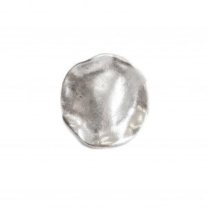 Hand Made Pewter Adjustable Ring Plated in 925 Silver - SKU# NR-6027