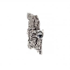Hand Made Pewter Adjustable Ring Plated in 925 Silver - SKU# NR-6035