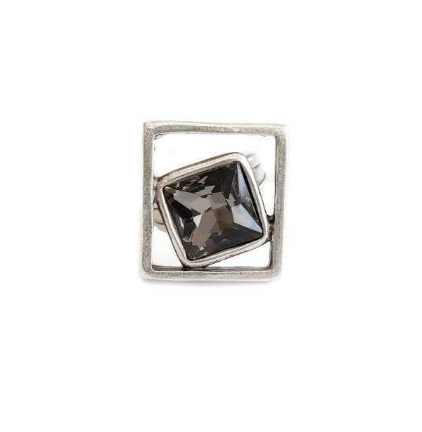 Hand Made Pewter Adjustable Ring Plated in 925 Silver - SKU# NR-6039