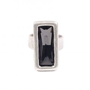 Hand Made Pewter Adjustable Ring Plated in 925 Silver - SKU# NR-6044G