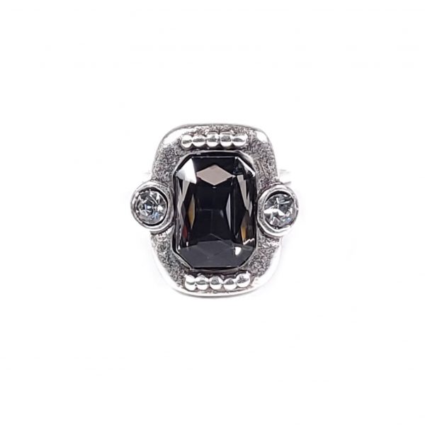 Hand Made Pewter Adjustable Ring Plated in 925 Silver - SKU# NR-6067G
