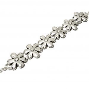 Hand Made Pewter Bracelet Plated in 925 Silver - SKU# ZB-008