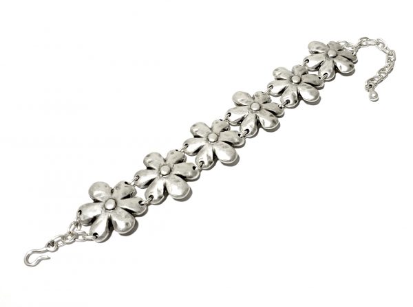 Hand Made Pewter Bracelet Plated in 925 Silver - SKU# ZB-008