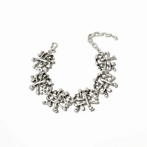 Hand Made Pewter Bracelet Plated in 925 Silver - SKU# ZB-019