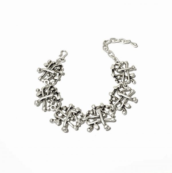 Hand Made Pewter Bracelet Plated in 925 Silver - SKU# ZB-019