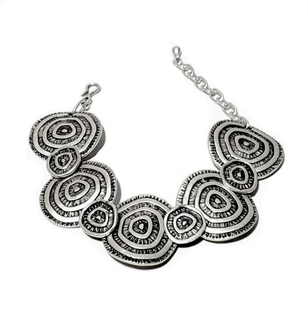 Hand Made Pewter Bracelet Plated in 925 Silver - SKU# ZB-101