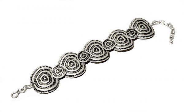 Hand Made Pewter Bracelet Plated in 925 Silver - SKU# ZB-101 - Image 2