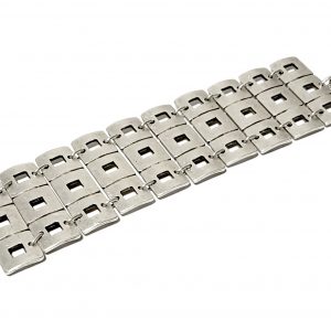 Hand Made Pewter Bracelet Plated in 925 Silver - SKU# ZB-122