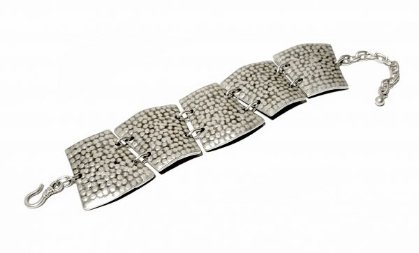 Hand Made Pewter Bracelet Plated in 925 Silver - SKU# ZB-128
