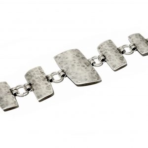 Hand Made Pewter Bracelet Plated in 925 Silver - SKU# ZB-139