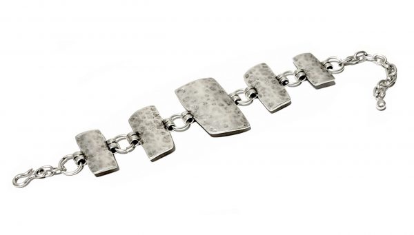 Hand Made Pewter Bracelet Plated in 925 Silver - SKU# ZB-139