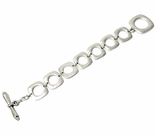 Hand Made Pewter Bracelet Plated in 925 Silver - SKU# ZB-144 - Image 2