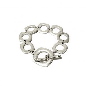 Hand Made Pewter Bracelet Plated in 925 Silver - SKU# ZB-144