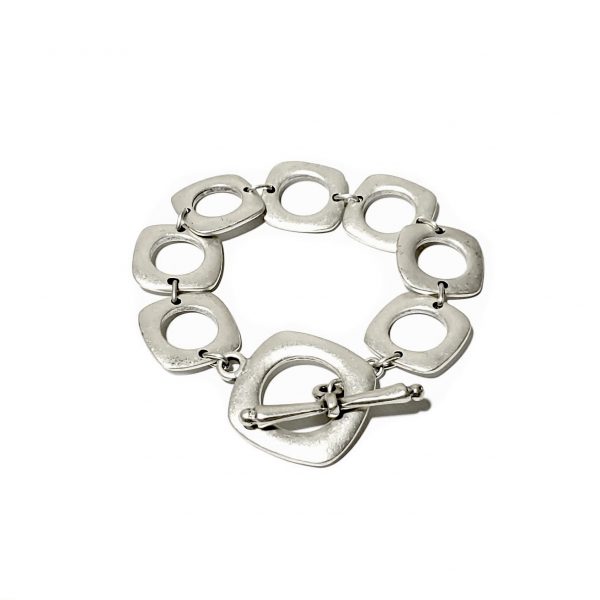 Hand Made Pewter Bracelet Plated in 925 Silver - SKU# ZB-144