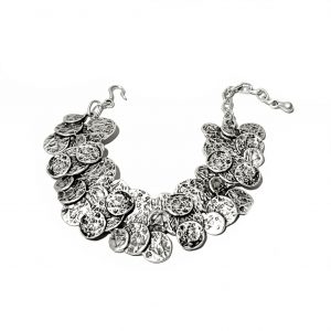 Hand Made Pewter Bracelet Plated in 925 Silver - SKU# ZB-159