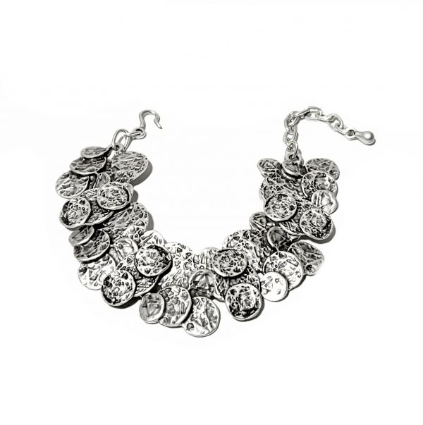 Hand Made Pewter Bracelet Plated in 925 Silver - SKU# ZB-159