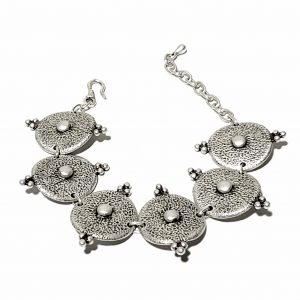 Hand Made Pewter Bracelet Plated in 925 Silver - SKU# ZB-200