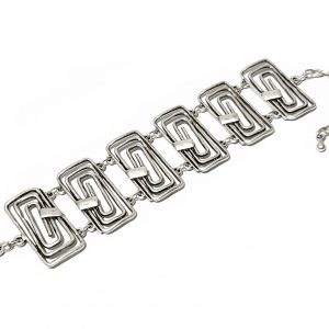 Hand Made Pewter Bracelet Plated in 925 Silver - SKU# ZB-208
