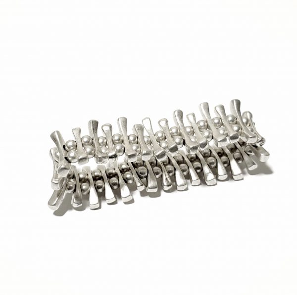 Hand Made Pewter Bracelet Plated in 925 Silver - SKU# ZBB-042 - Image 2