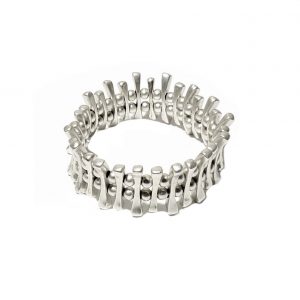 Hand Made Pewter Bracelet Plated in 925 Silver - SKU# ZBB-042