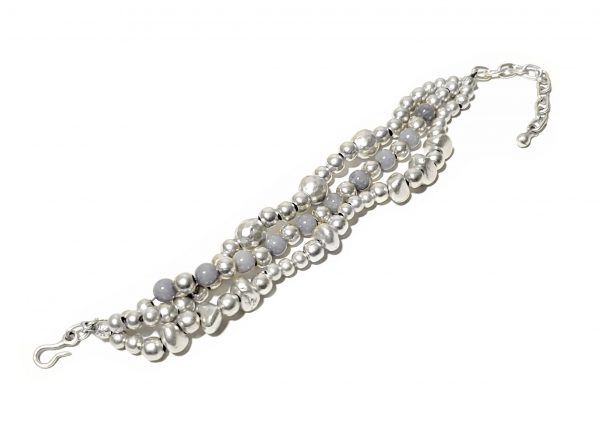 Hand Made Pewter Bracelet Plated in 925 Silver - SKU# ZBB-072B - Image 2