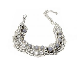 Hand Made Pewter Bracelet Plated in 925 Silver - SKU# ZBB-072B