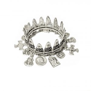 Hand Made Pewter Bracelet Plated in 925 Silver - SKU# ZBC-080