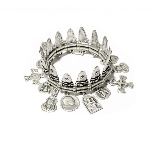 Hand Made Pewter Bracelet Plated in 925 Silver - SKU# ZBC-080