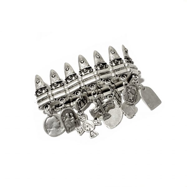 Hand Made Pewter Bracelet Plated in 925 Silver - SKU# ZBC-080 - Image 2