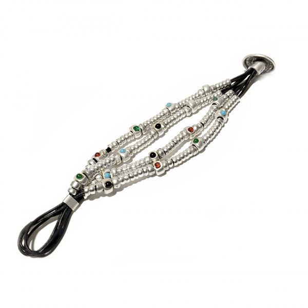 Hand Made Pewter Bracelet Plated in 925 Silver - SKU# ZBL-001 - Image 2