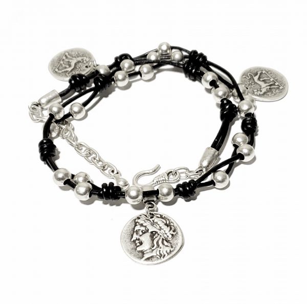Hand Made Pewter Bracelet Plated in 925 Silver - SKU# ZBL-051 - Image 2