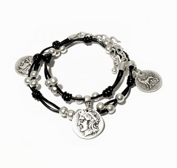 Hand Made Pewter Bracelet Plated in 925 Silver - SKU# ZBL-051