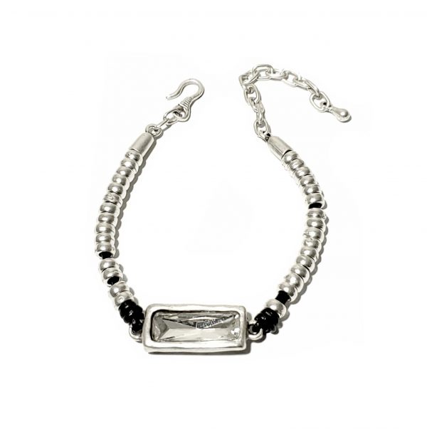Hand Made Pewter Bracelet Plated in 925 Silver - SKU# ZBL-086