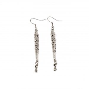 Hand Made Pewter Earrings Plated in 925 Silver - SKU# ZE-008