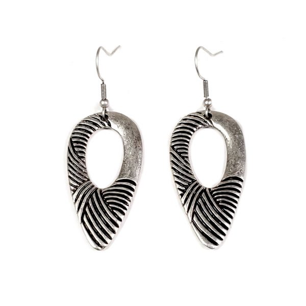 Hand Made Pewter Earrings Plated in 925 Silver - SKU# ZE-096