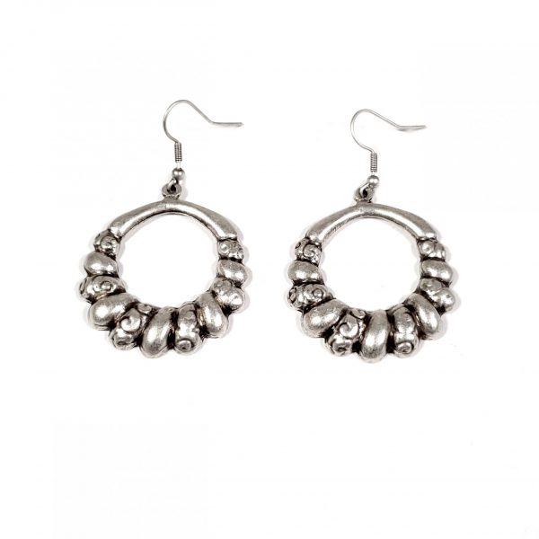 Hand Made Pewter Earrings Plated in 925 Silver - SKU# ZE-105